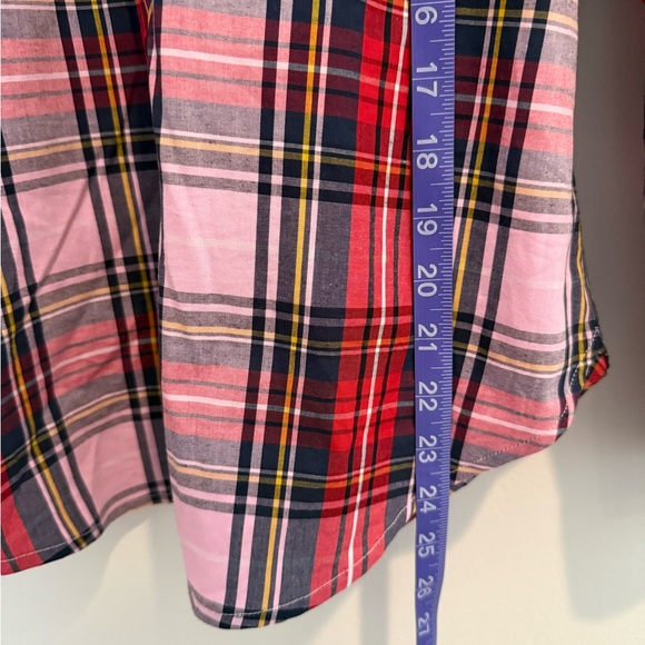 J.Crew Rare Pink Tartan Plaid Classic Button Down, Size 6 Slim Fit Collegiate - Picture 9 of 12